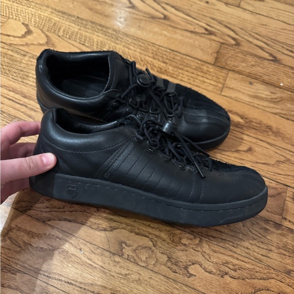 K-Swiss x Engineered Garments • Classic GT • size 8.5 • black leather & suede - Picture 1 of 4